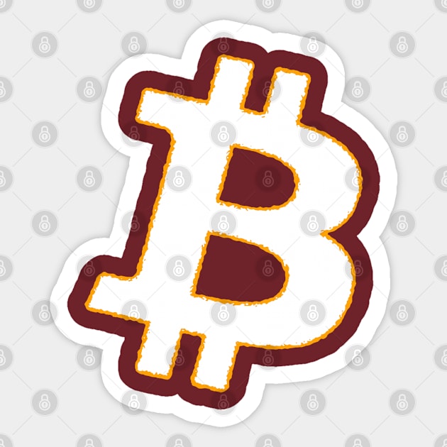 Bitcoin "B" Sticker by Granite State Spice Blends